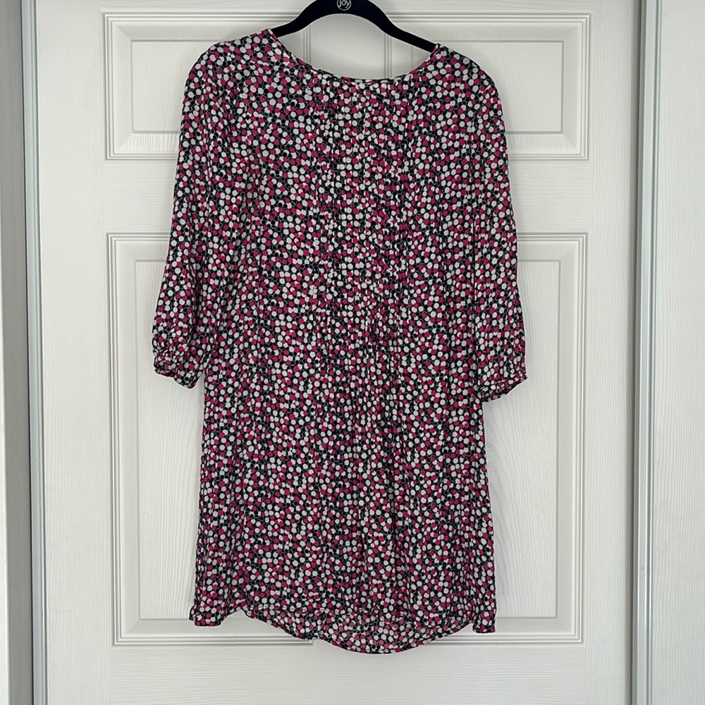 Boden Spotted Dress - Pink and Navy